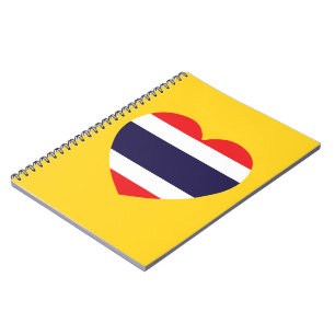 Thailand Heart Flag Notebook