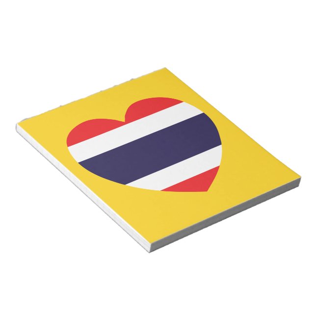 Thailand Heart Flag Notepad (Angled)
