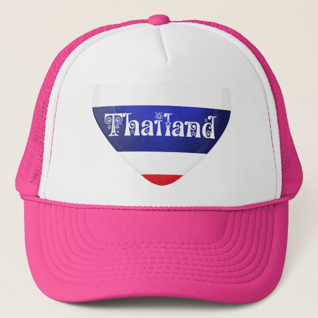 Thailand Heart Flag Trucker Hat (Front)