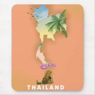 Thailand illustrated map mouse pad