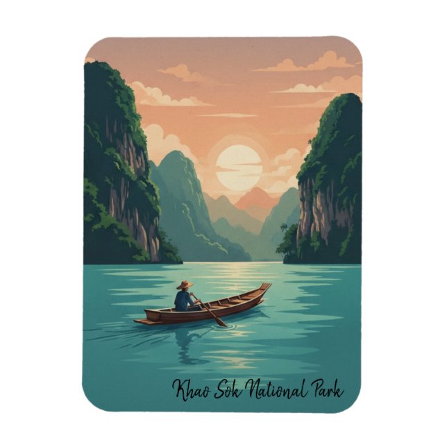  Thailand Khao Sok National Park Travel Magnet (Vertical)