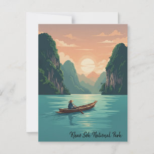  Thailand Khao Sok National Park Travel Postcard