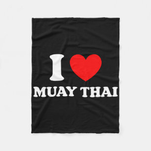 Thailand Kickboxing I Heart Muay Thai I Love Muay Fleece Blanket