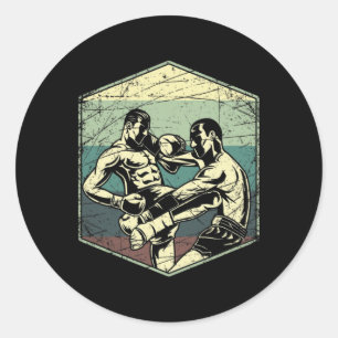Thailand Kickboxing Muay Thai Classic Round Sticker
