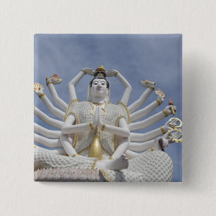 Thailand, Ko Samui aka Koh Samui). Wat Plai 3 15 Cm Square Badge