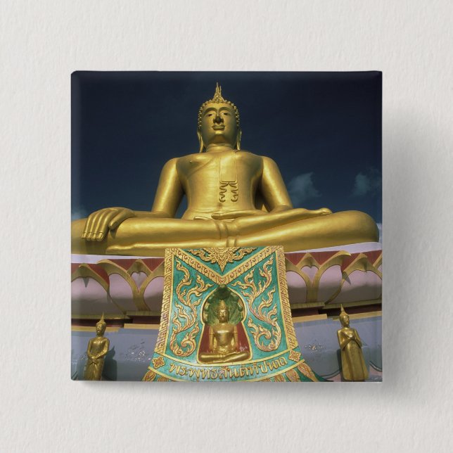 Thailand, Koh Samui Island. Big Buddha. 15 Cm Square Badge (Front)