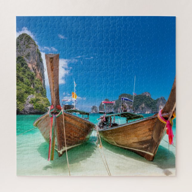 Thailand Long-Tail Boats  Jigsaw Puzzle (Vertical)