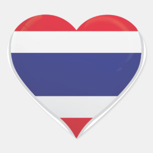 Thailand love flag pride heart sticker