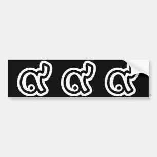 Thailand Lucky Number 9 / Nine / ๙ (Gao/Kao) Thai Bumper Sticker