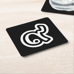 Thailand Lucky Number 9 / Nine / ๙ (Gao/Kao) Thai Square Paper Coaster