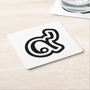 Thailand Lucky Number 9 / Nine / ๙ (Gao/Kao) Thai Square Paper Coaster