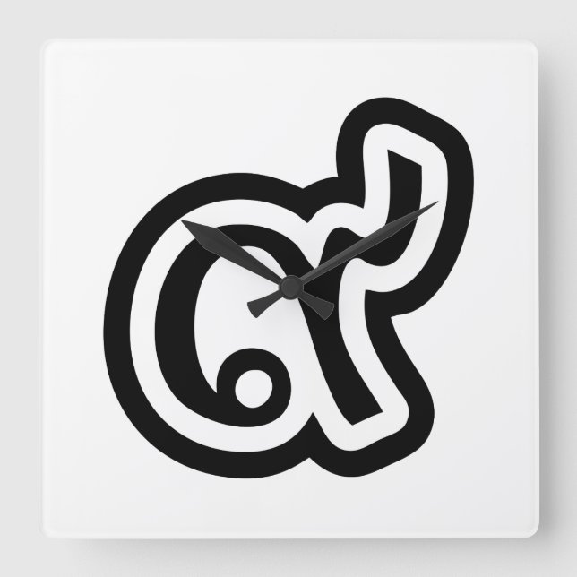 Thailand Lucky Number 9 / Nine / ๙ (Gao/Kao) Thai Square Wall Clock (Front)