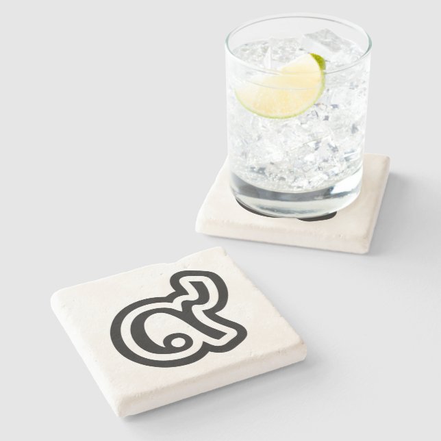 Thailand Lucky Number 9 / Nine / ๙ (Gao/Kao) Thai Stone Coaster (Side)