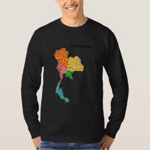 Thailand Map Geography Thailand T-Shirt