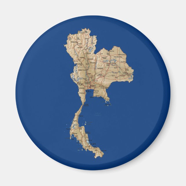 Thailand Map Magnet (Front)