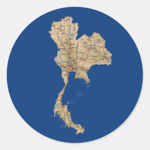Thailand Map Sticker