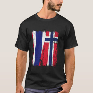 Thailand Norway Half Flag Thai Norwegian Ancestry T-Shirt
