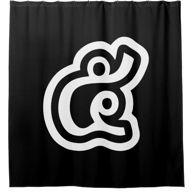 Thailand Number 5 / Five / ๕ (Haa/Ha) Thai Script Shower Curtain (Front)