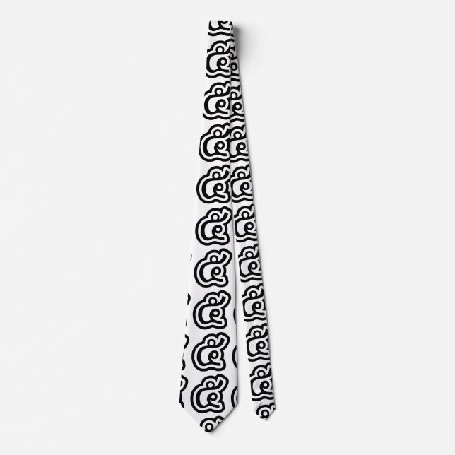 Thailand Number 5 / Five / ๕ (Haa/Ha) Thai Script Tie (Front)