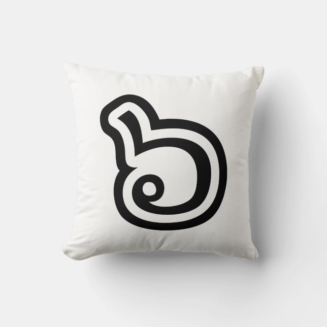 Thailand Number 6 / Six / ๖ (Ho/Hok) Thai Language Cushion (Front)