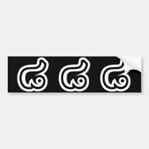 Thailand Number 8 / Eight / ๘ (Bad/Paet) Thai Bumper Sticker