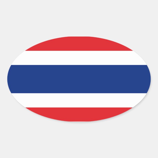 Thailand Oval Flag Sticker (Front)