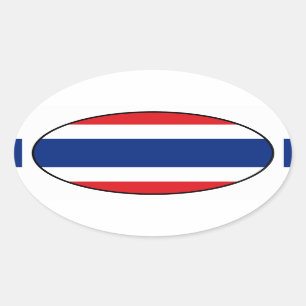 Thailand Oval Flag Sticker