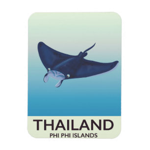 Thailand Phi Phi Islands Travel poster Magnet