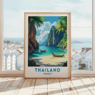 Thailand Phuket Travel Poster Wall Art