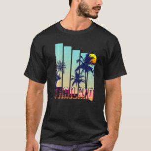 Thailand Retro Vintage Style Palm Tree T-Shirt