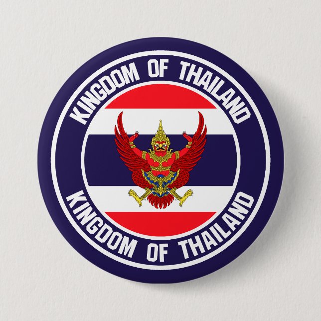 Thailand Round Emblem 7.5 Cm Round Badge (Front)