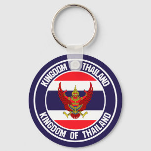 Thailand Round Emblem Key Ring