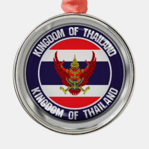Thailand Round Emblem Metal Ornament