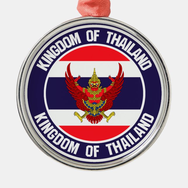 Thailand Round Emblem Metal Ornament (Front)