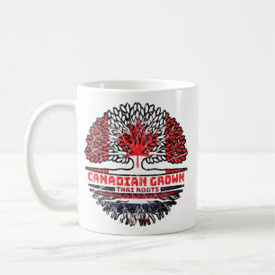 Thailand Thai Canadian Canada Tree Roots Flag Coffee Mug