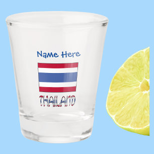 Thailand Thai Flag Blue Personalisation Shot Glass
