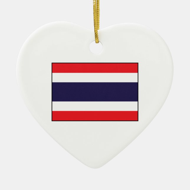 Thailand - Thai Flag Ceramic Tree Decoration (Front)
