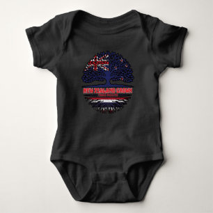 Thailand Thai New Zealander New Zealand Tree Roots Baby Bodysuit