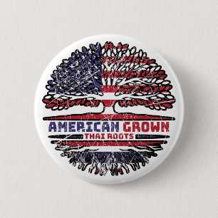 Thailand Thai US American USA United States Tree 6 Cm Round Badge