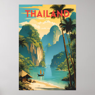 Thailand Traditional Travel Poster
