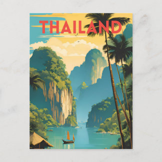 Thailand Traditional Travel Poster Postcard