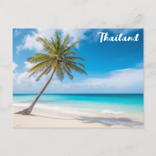 Thailand Tropical Beach Ocean Palm Tree Travel Postcard