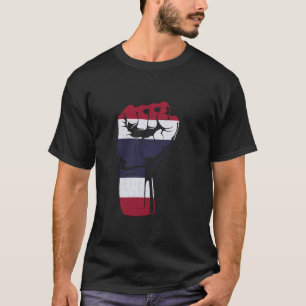 Thailand USA Thai Roots Thai Pride Handfist Thai F T-Shirt