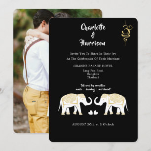 Thailand Wedding Destination Photo Invitation