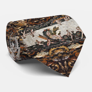 THALASSA SEA GODDESS,SNAKE DRAGON ,DOLPHINS,FISHES TIE