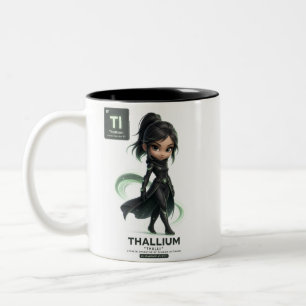 Thallium (Tl) Element City™   Cute 3D Science  Two-Tone Coffee Mug