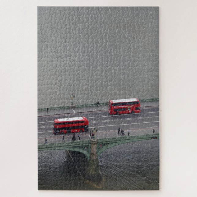 Thames Bridge & Buses London Jigsaw Puzzle (Vertical)