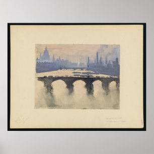 Thames In The Mist Print