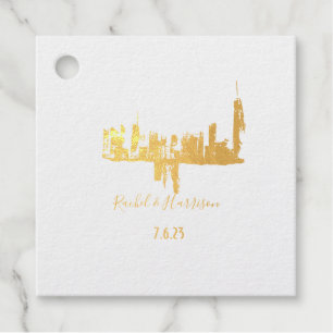 Thames London Painted Landscape Ink Art Wedding  Favour Tags