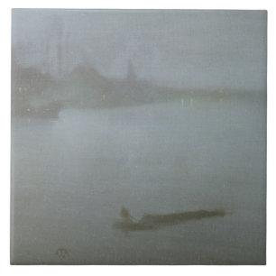 Thames - Nocturne in Blue and Silver, c.1872/8 (oi Ceramic Tile